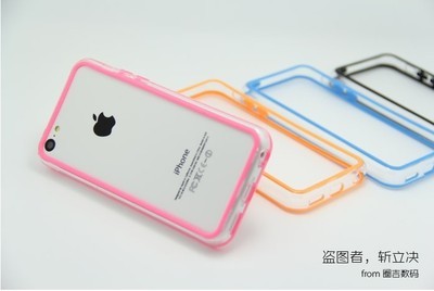 iPhone 5c双色透明边框保护壳 时尚与防护的完美结合