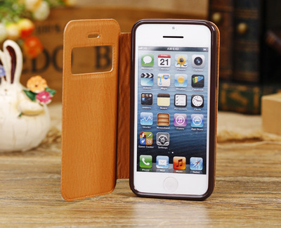 苹果iPhone5C疯马纹开窗皮套 时尚与实用的完美结合