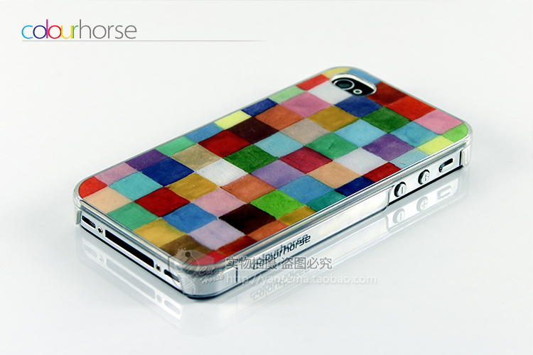 彩色格子创意涂鸦 iPhone 5/4S超薄手机壳的时尚之选